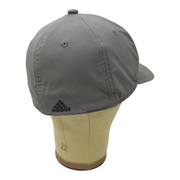 Adidas Golf Cap Stretch Fitted S/M Baseball Tennis Gray Hat Tonal Stripe - Picture 13 of 13